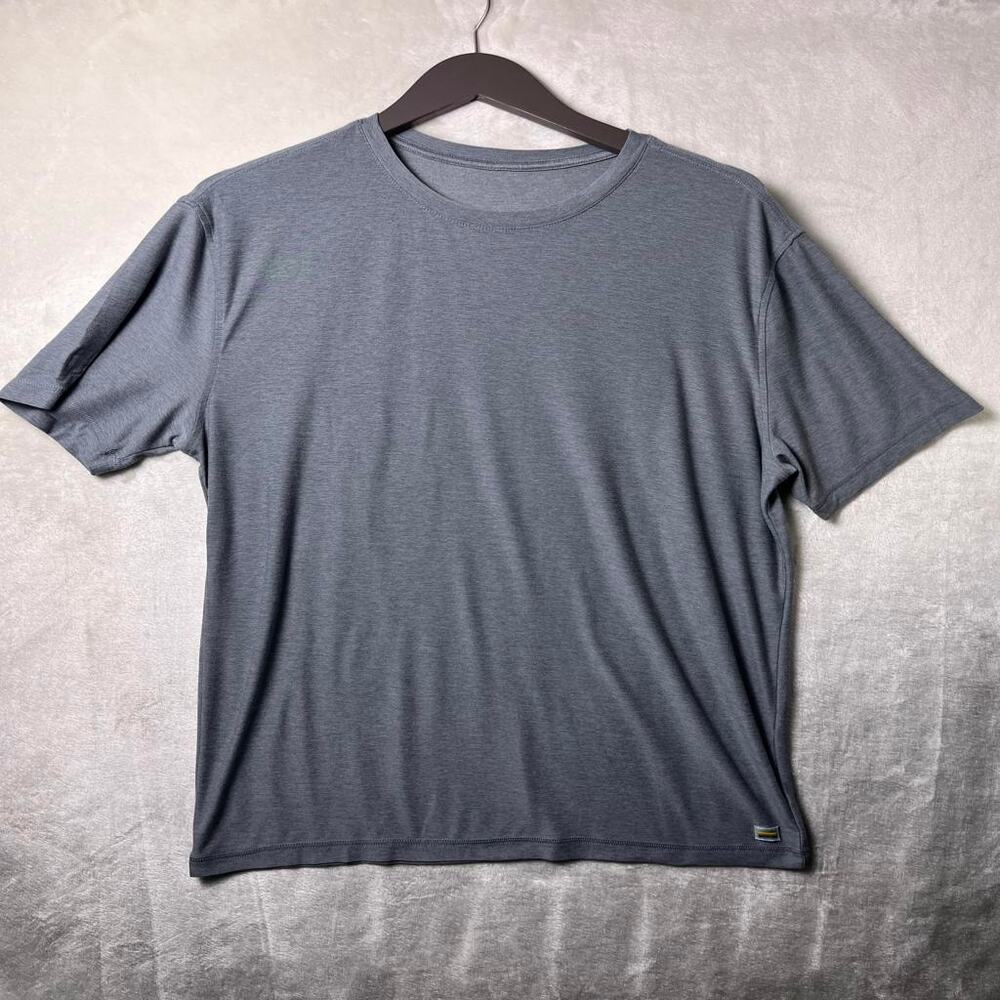 Vuori Performance T-Shirt Men's L Blue Gray Ponto Strato Tech Tuvalu Tee Soft